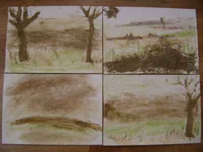 cyklus prací žáků 6. a 8. třídy - Krajina malovaná sama sebou - Zvláštní cena poroty