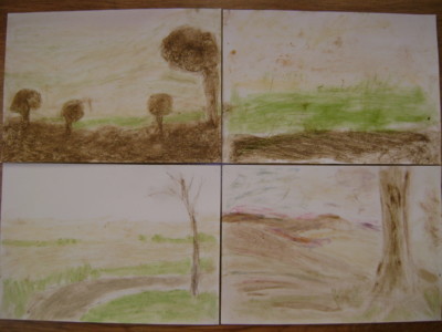 cyklus prací žáků 6. a 8. třídy - Krajina malovaná sama sebou - Zvláštní cena poroty