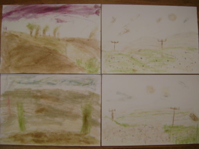 cyklus prací žáků 6. a 8. třídy - Krajina malovaná sama sebou - Zvláštní cena poroty