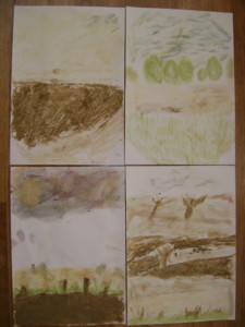 cyklus prací žáků 6. a 8. třídy - Krajina malovaná sama sebou - Zvláštní cena poroty