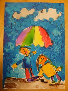 V dešti - 3. místo - předškoláci